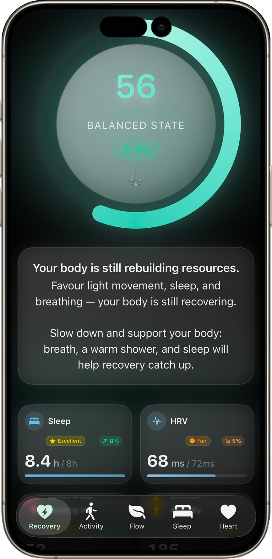 Arry — Recovery Score на экране iPhone
